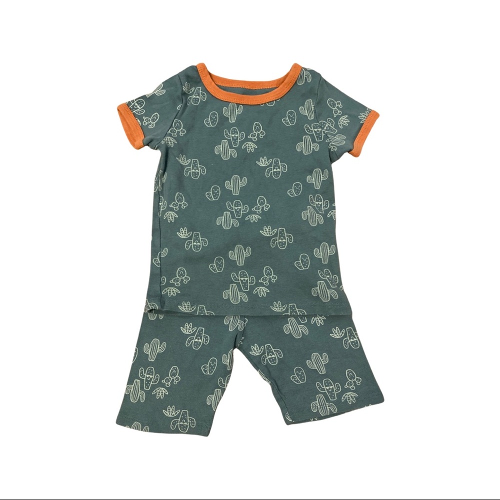 Green Cactus Toddler Pajamas, 3T